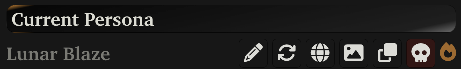 Persona defaults button